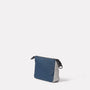 Wiggy Non Leather Travel Cycle Washbag in Navy/Grey Angle
