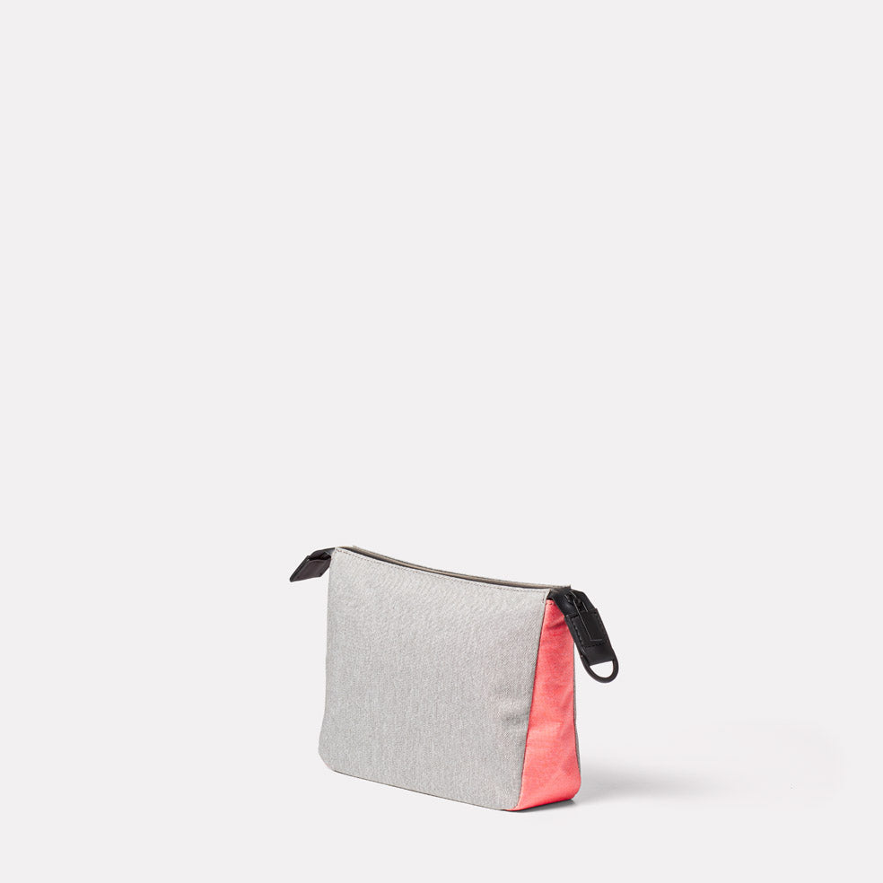 Wiggy Non Leather Travel Cycle Washbag in Grey/Orange