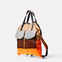 Hank Packable Zip Top Tote Backpack in Orange side view