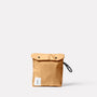 Hank Packable Zip Top Tote Backpack in Orange folded pouch