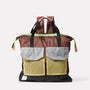 Hank Packable Zip Top Tote Backpack in Brown front view