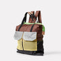 Hank Packable Zip Top Tote Backpack in Brown side view