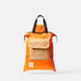 Harry Packable Zip Top Tote Backpack in Orange front