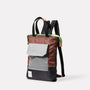 Harry Packable Zip Top Tote Backpack in Brown side view