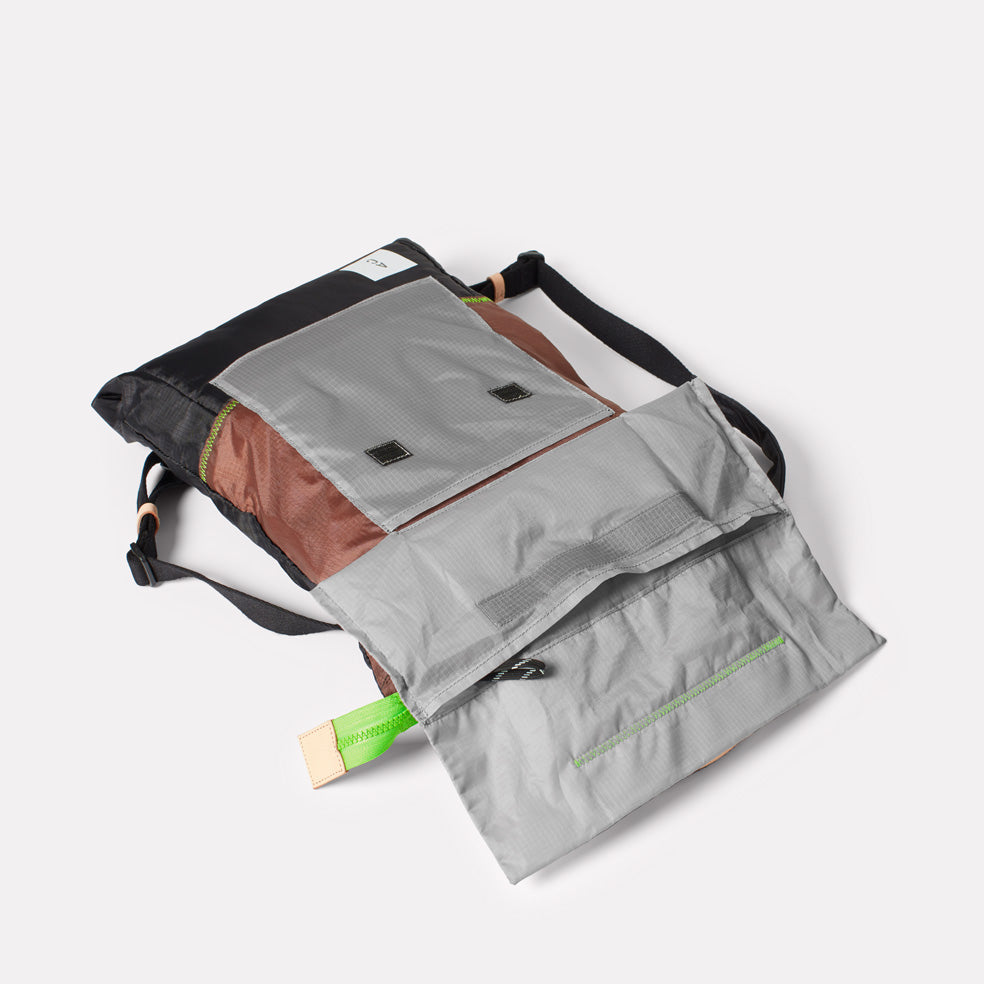 Harry Packable Zip Top Tote/Backpack in Brown