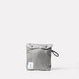 Harvey Packable Drawstring Tote/Backpack in Navy and Grey folded pouch