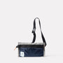 Herbert Packable Zip Top Belt Bag in Navy and Grey