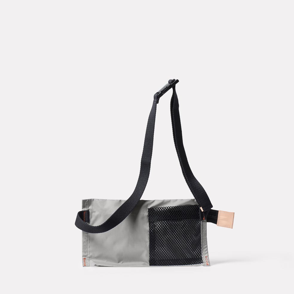Herbert Packable Zip Top Belt Bag in Navy and Grey
