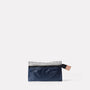 Herbert Packable Zip Top Belt Bag in Navy and Grey back no straps