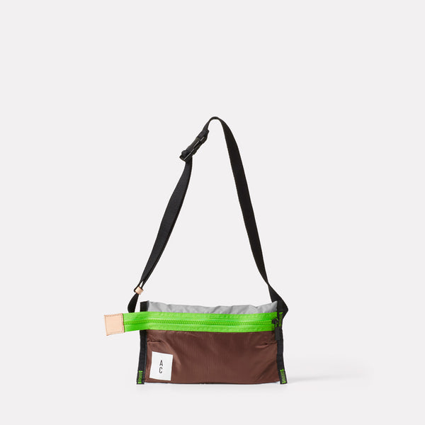 Herbert Packable Zip Top Belt Bag in Brown front