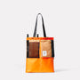 Herve Packable Pouch in Orange front unfolded