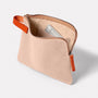 Hocker Tab Large Leather Purse in Light Pink Inside