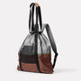 Harvey Packable Drawstring Tote Backpack in Brown side view