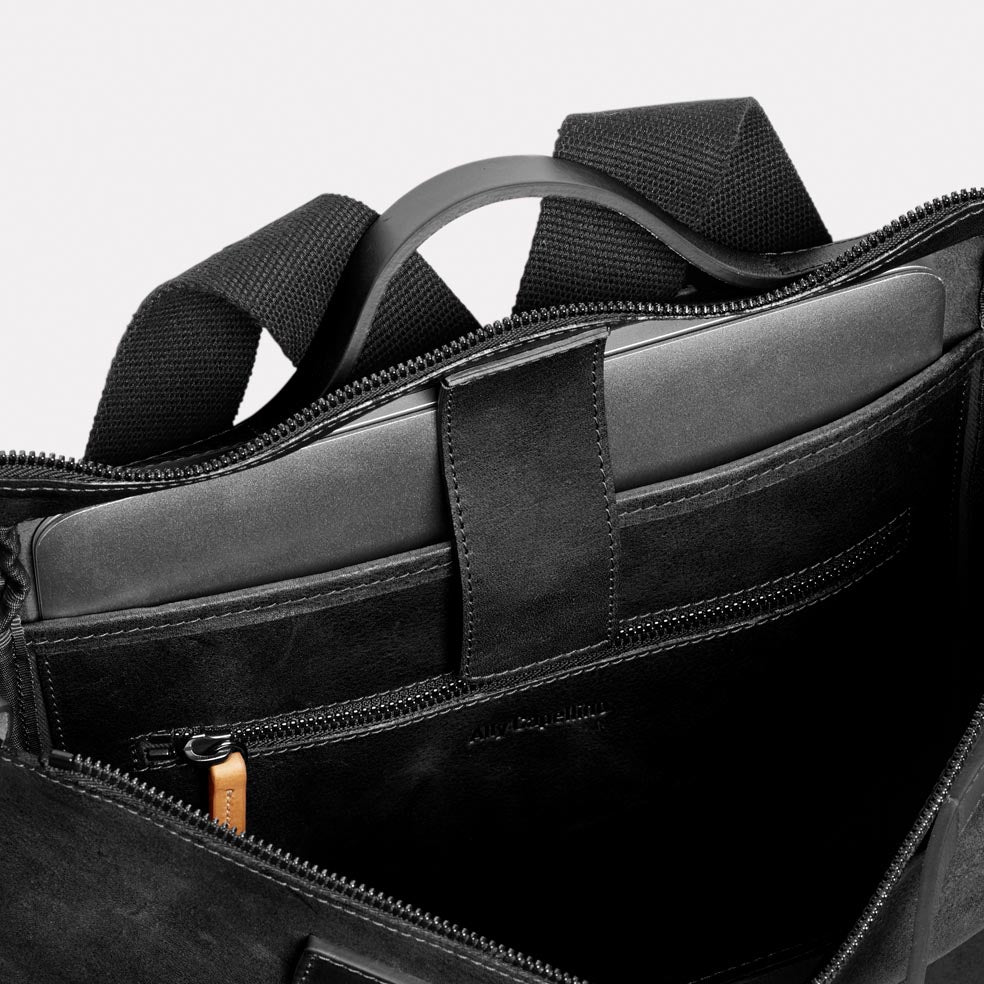 ally capellino mini hoy backpack Hoy Mini Calvert Leather Backpack in Black – Ally Capellino