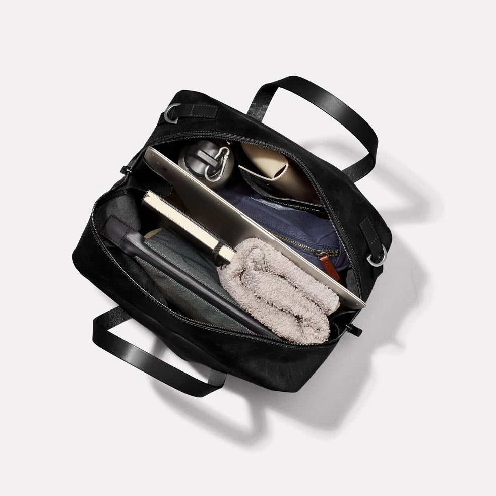 Jago Bowler Calvert Leather Bag in Black