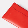 Pete Calvert Leather Card Holder in Tomato Detail