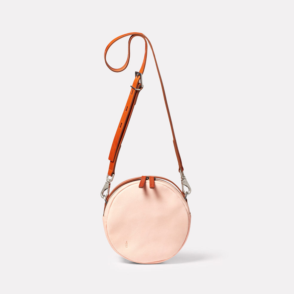 Bill Circle Calvert Leather Crossbody Bag in Light Pink