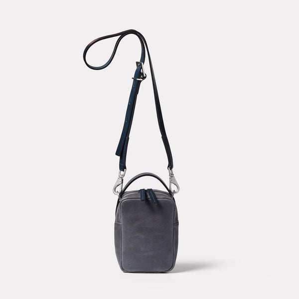 Hurley Calvert Leather Crossbody Bag in Dark Skies Front
