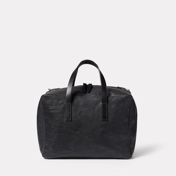 Jago Bowler Calvert Leather Bag in Black Front