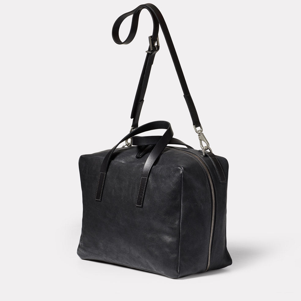 Jago Bowler Calvert Leather Bag in Black