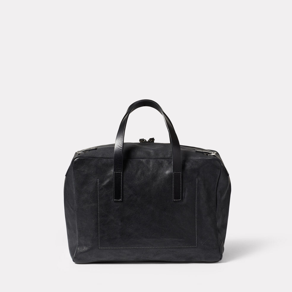 Jago Bowler Calvert Leather Bag in Black
