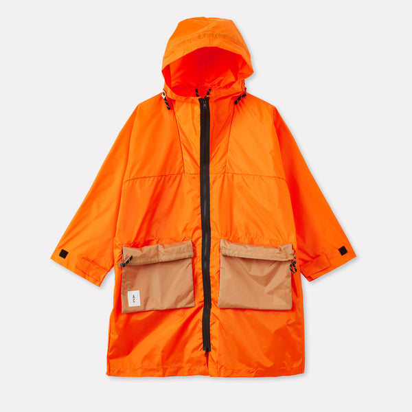 Hamish Packable Mac in Orange front