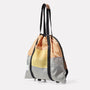 Harvey Packable Drawstring Tote/Backpack in Beige side pocket