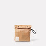 Harvey Packable Drawstring Tote/Backpack in Beige folded pouch