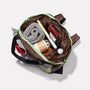 Hank Packable Zip Top Tote/Backpack in Brown inside compartments