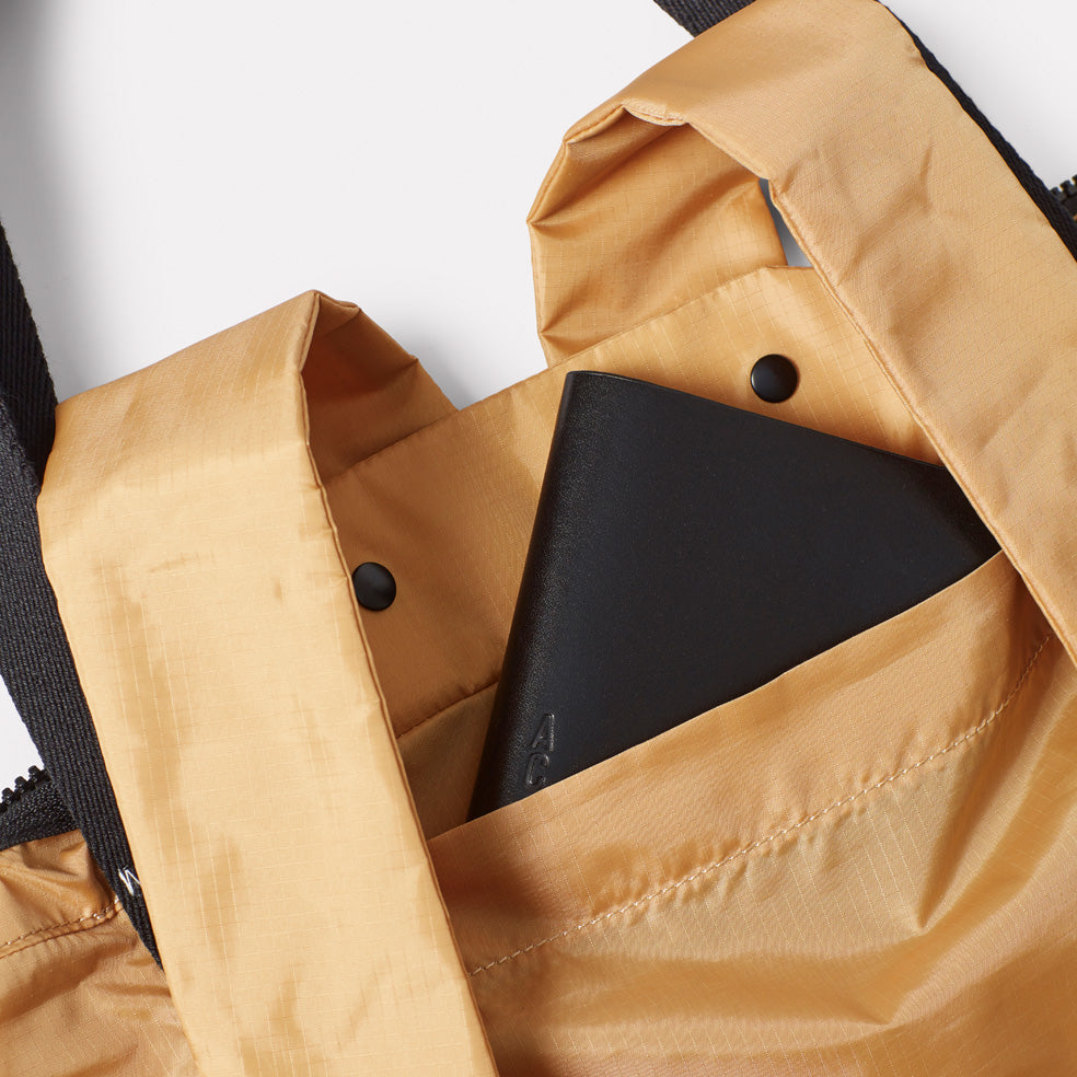 Hank Packable Zip Top Tote/Backpack in Orange