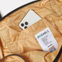 Hank Packable Zip Top Tote/Backpack in Orange inside pockets