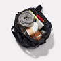 Hank Packable Zip Top Tote/Backpack in Black inside view