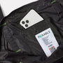 Hank Packable Zip Top Tote/Backpack in Black scannable QR code