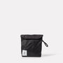 Hank Packable Zip Top Tote/Backpack in Black folded pouch