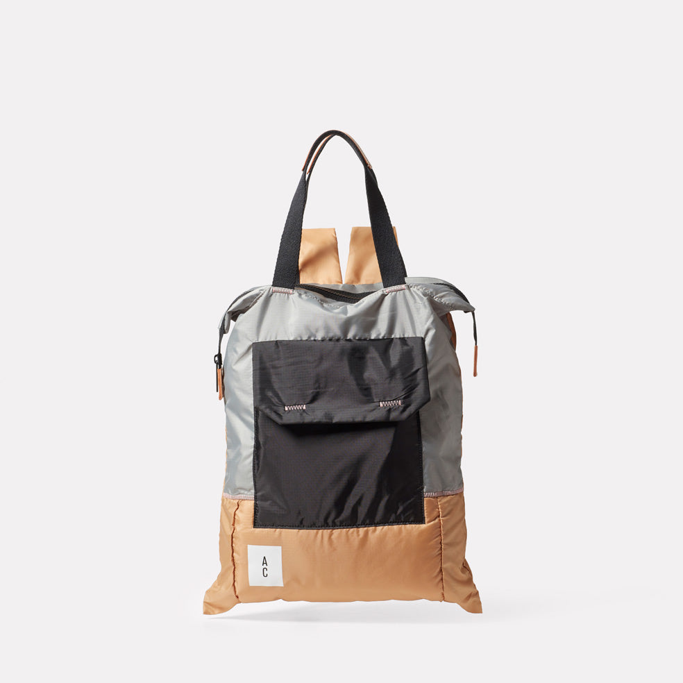 Harry Packable Zip Top Tote/Backpack in Beige