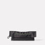 Harry Packable Zip Top Tote/Backpack in Black folded