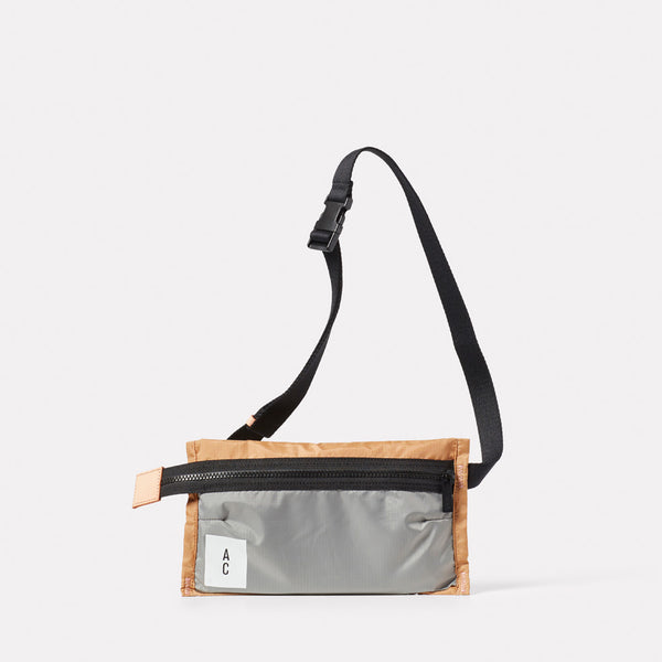 Herbert Packable Zip Top Belt Bag in Beige front