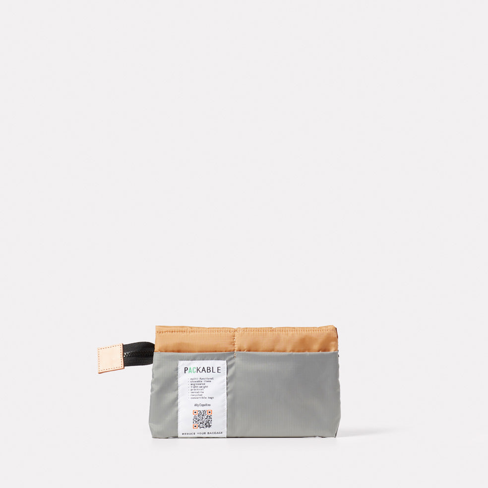 Herbert Packable Zip Top Belt Bag in Beige