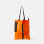 Herve Packable Pouch in Orange unfolded back
