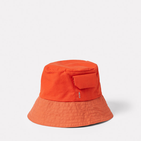 Bik Waxed Cotton Hat in Teracotta front