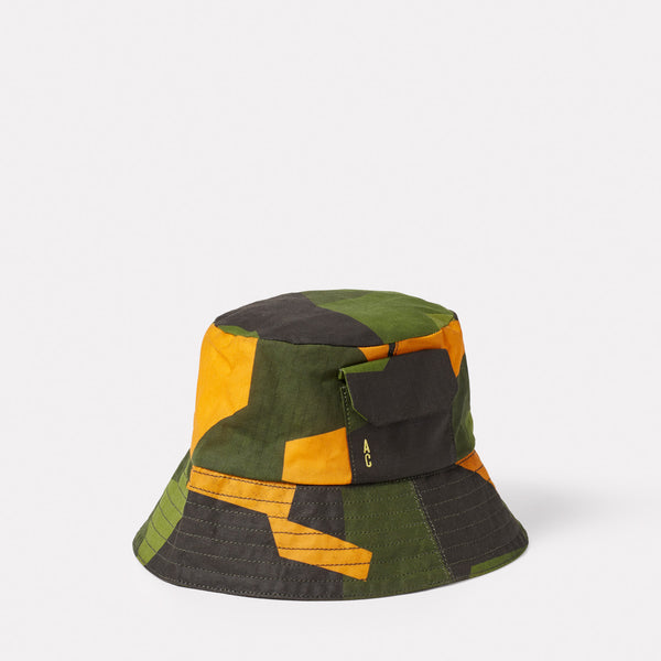 Bik Waxed Cotton Hat in Camo front view