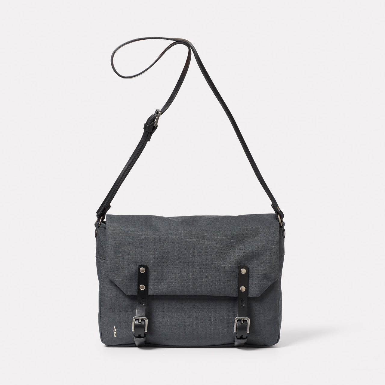 Jeremy Small Recycled Ripstop Nylon Satchel in Dark Grey