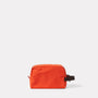 Simon Waxed Cotton Washbag in Teracotta back