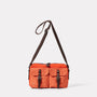 Franco Waxed Cotton Crossbody Bag in Teracotta front