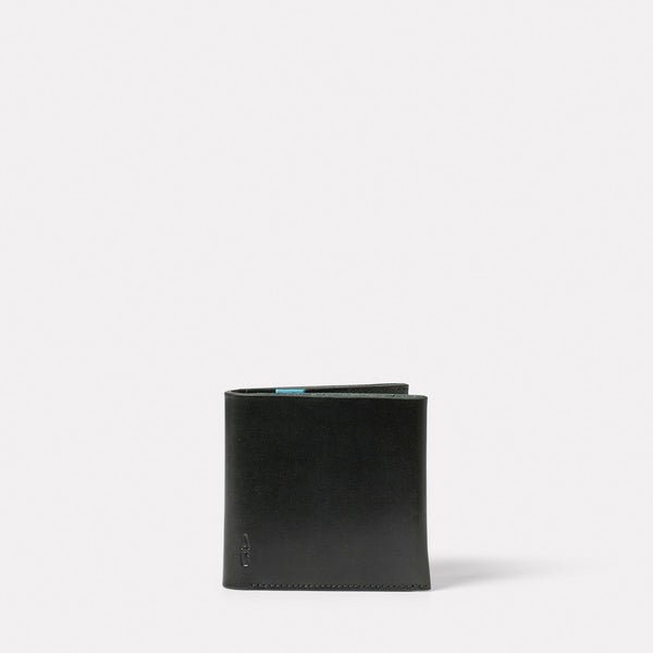 Waste You Want Oliver Leather Wallet in Green and Blue font