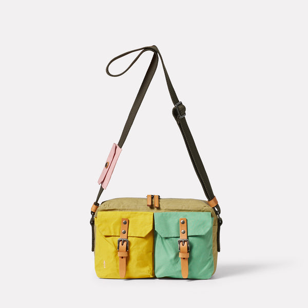 Lee Surreal Pockets Waxed Cotton Crossbody Bag in Pistachio
