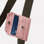 Lee Surreal Pockets Waxed Cotton Crossbody Bag in Pistachio card pocket detail