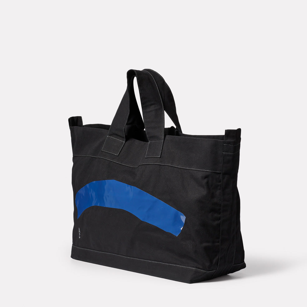 Gary Cotton Canvas Beach Bag in Black Ally Capellino