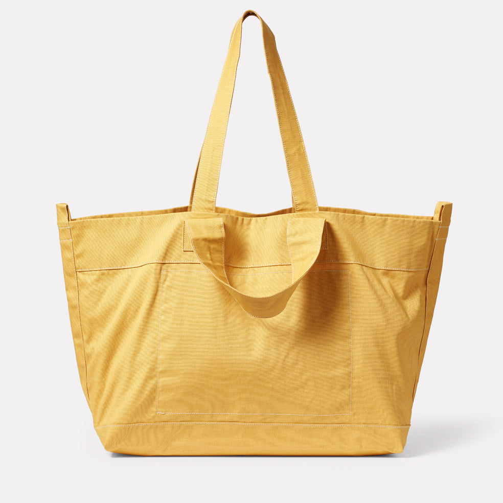 Gary Cotton Canvas Beach Bag in Yellow