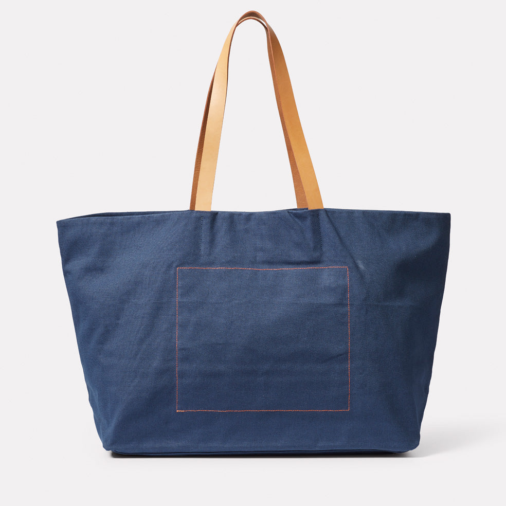 Cleo Canvas Tote Bag in Navy | Ally Capellino